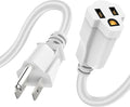 Power Extension Cord 7FT/84Inch, 3 Prong Grounded Electric Extension Cable Outlet Saver, Single Outlet, Heavy Duty, Waterproof, Flexible, 16AWG, SJTW, 13A 125V, Outdoor and Indoor Power Wire(White)