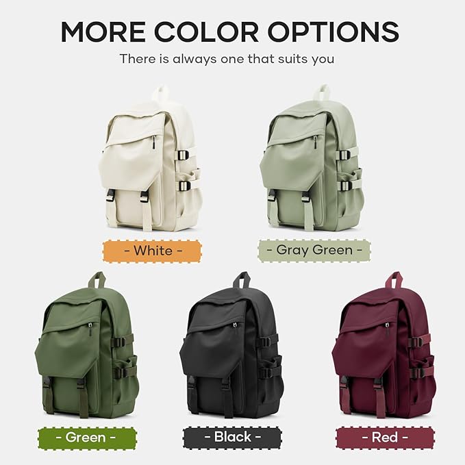 coowoz Lightweight School Bag Casual Daypack College Laptop Backpack for Men Women Water Resistant Travel Rucksack for Sports High School Middle Bookbag for girls(Red)