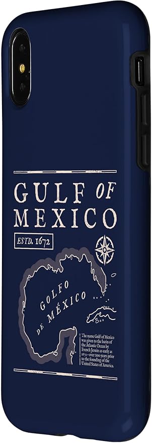 Gulf of Mexico 1672 Historic Map Case for iPhone X/XS