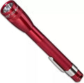MagLite Mini LED Flashlight – Compact, Water-Resistant, Twist On/Off, 2-Cell AAA Battery-Powered – Red