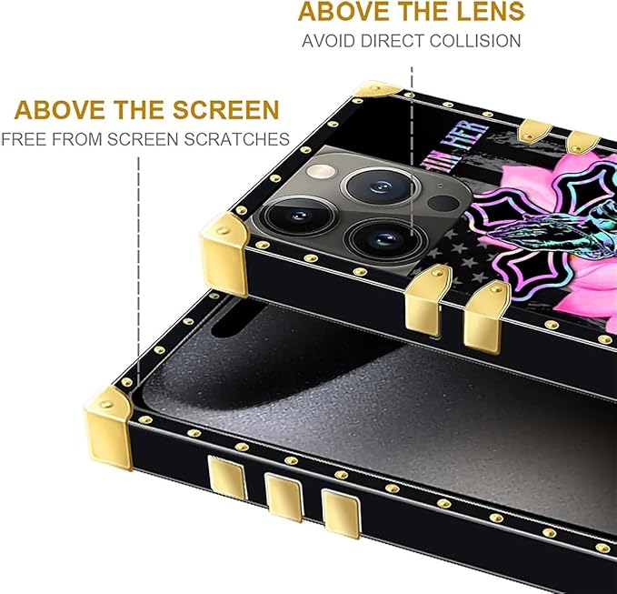 Compatible with iPhone 16 Pro Max Case, Praying Cross Hands Luxury Golden Decoration for Girl Women Soft TPU Shockproof Protective Hard PC Back for iPhone 16 Pro Max