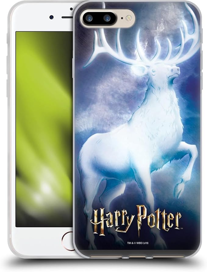 Head Case Designs Officially Licensed Harry Potter Stag Patronus Prisoner of Azkaban II Gel Case [Military Grade Protection] Compatible with Apple iPhone 7 Plus/iPhone 8 and Compatible with MagSafe