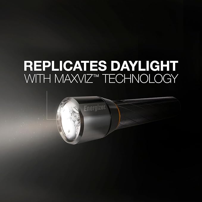 Energizer Vision HD Extra Performance LED Flashlight with Digital Focus, Durable and Bright Flashlight for Hurricane Supplies and Camping Gear, Flash Light with AA Batteries Included, Pack of 1