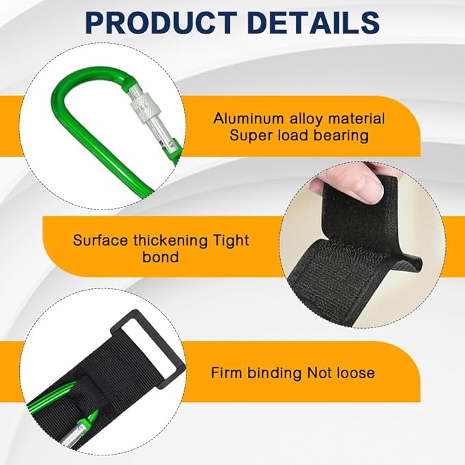 2 Pack UTV Hook for Hanging Headsets, Helmet and Goggles, Multipurpose Carabiners for Motorcycle Bicycle Stroller Electric Scooter Owner Fits 1.5-2.0" SXS Roll Cage Accessory Hook Hanger