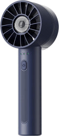 Navy Blue Rechargeable Mini Handheld Turbo Fan - 4 Speed High Velocity Personal Fan with Max 16H Cooling Time, Travel Essentials for Vacation/Beach/Trip