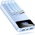 OHOVIV Portable Charger Power Bank 50000mAh Battery Pack, 22.5W Fast Charging PowerBank with Built in Cables,Travel Essential USB-C Portable Phone Charger for iPhone Samsung Pixel Android iPad-Blue
