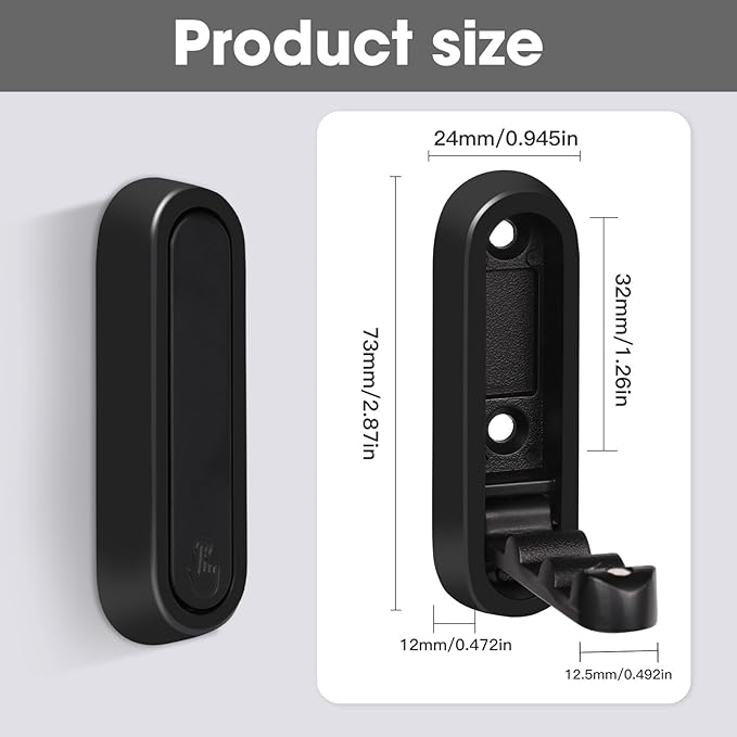 Dntorx Folding Coat Hooks, 4 Pcs Foldable Black Wall Hooks Heavy Duty Foldable Hook Bathroom Towel Hooks Robe Hooks Wall Mounted for Hanging Coat Towels Clothes Hat Bags Keys