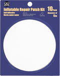 Breliter Inflatable Patch Repair Kit - Waterproof TPU Pool Repair Tape, Heavy Duty Repair Patch for Air Mattress, Bounce House, Inflatable Toys, Tent, Swimming Ring - 10 Packs of 6 x 6in, Round