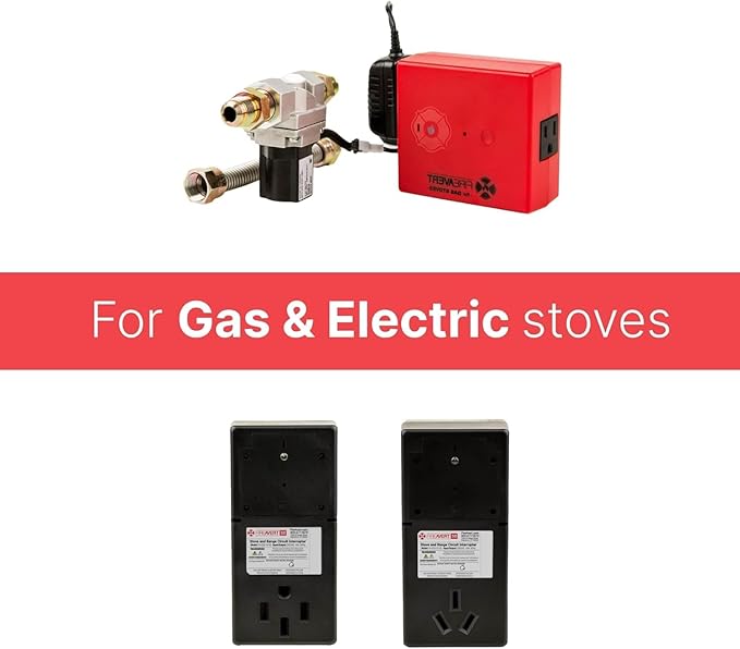 FireAvert - Electric Auto Stove Shut-Off Safety Device (3 or 4 Prong), Oven Monitoring Solution for Senior Citizen and Elderly Parents, As Seen On Shark Tank (4-Prong, 30 Pack)