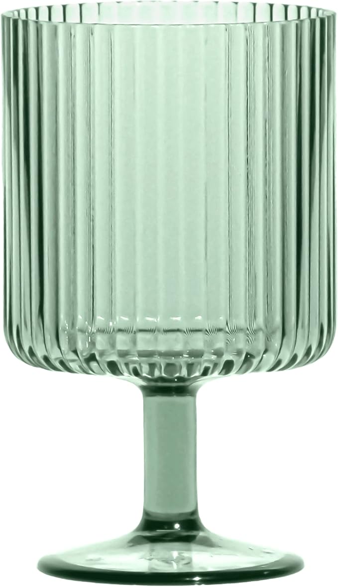 Mesa Acrylic Stacking Wine Glass - Sage Green - 15 oz - Set of 6
