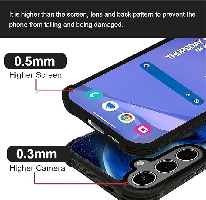 for Samsung Galaxy S24 S25 Plus Case, Snowy Mountain Fox Lake Pattern Graphic Design Girl Boy Soft Silicone Hard Acrylic Shock Protection for Samsung Galaxy S24 S25 Plus