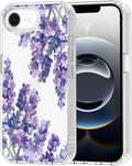 MOSNOVO for iPhone 17e Case/iPhone 16e Case, Shockproof Military-Grade Protection 6.6ft Drop Tested, Clear Phone Case for iPhone 16e / iPhone 17e, Lavender Design