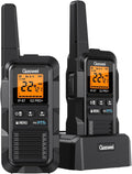 Gaswei G2pro+ Heavy Duty Walkie Talkies for Adults，Rechargeable Long Range Two Way Radios 2 watts ，NOAA Weather，FM Radio，IP67 Waterproof，VOX ，Double PTT，Li-ion Battery (2 Pack - Black)
