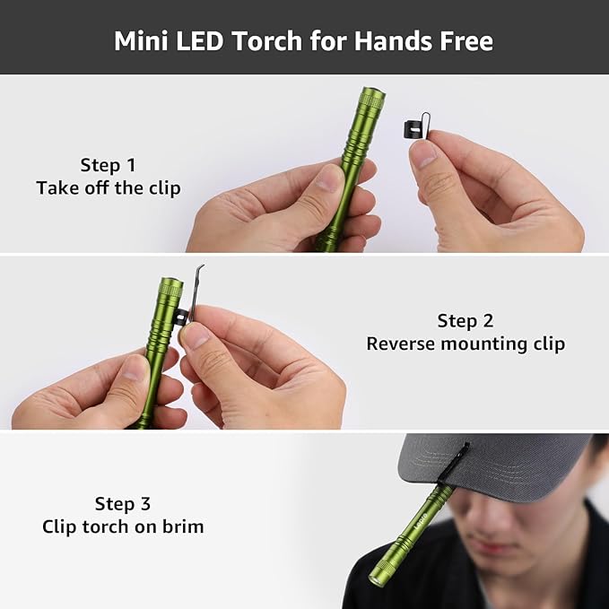 Lepro LED Pen Flashlights, Lightweight, Mini, Waterproof Pocket Flashlight with Clip, 2 Pack Small Flashlights for Inspection, Work, Emergency