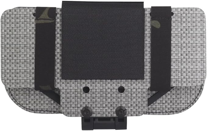 Airsoft Plate Carrier Accessory Molle Phone Mount Outdoor Lightweight Navigation Board for 15Pro, Wide Angle Foldable Phone Holder Chest Rig Hovering Tactical Vest Mount