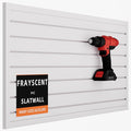 FRAYSCENT Slat Wall Paneling Garage Slat Wall Storage Systems Slatwall Panels Power Tool Organizer Wall Mount, PVC Garage Storage & Organization Products Slate Board (White, 4ft x 2ft)