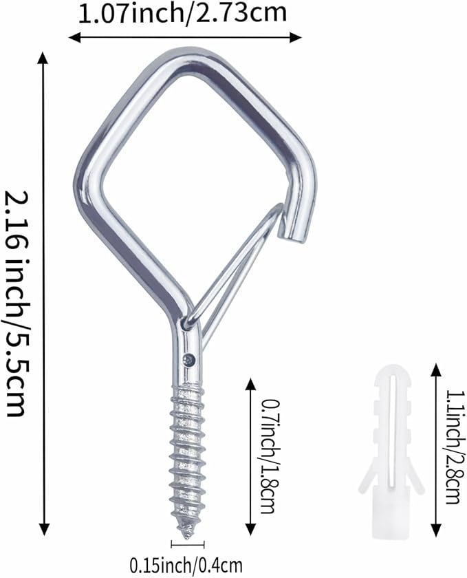 30 Pcs Silver Eye Hooks Screw Heavy Duty,Ceiling Hooks for Hanging Plants,String Lights,Cup,Wind Chime,Bird Feeders. Plant Hanger Indoor&Outdoor