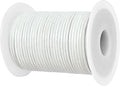 GENIQUE Real/Genuine Round Leather String Cord for Necklace, Bracelets, Jewellery, Braiding (1.5mm, White)