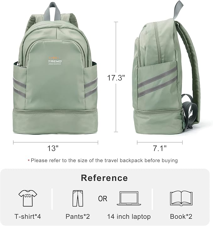 coofay Gym Backpack For Women Waterproof Backpack With Shoe Compartment Lightweight Travel Backpack Sports Backpacks Large Gym Bag
