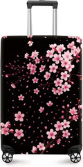 ANNA QUEEN Cherry Blossom Luggage Cover, Elegant Pink Sakura Design Suitcase Protector, Stretchable Washable Travel Sleeve for 28-30 Inch Luggage