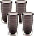 Tervis Clear & Colorful Tabletop Made in USA Double Walled Insulated Tumbler Travel Cup Keeps Drinks Cold & Hot, 16oz - 4pk, Quartz