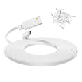 30 ft Extension Cable for WYZE Cam Pan V3, 90 Degree Micro to USB Power Cord for Cam v3 Pro 2K Home Security Camera, White