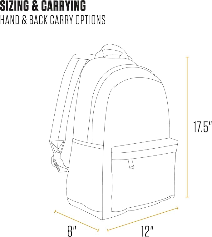 Carhartt 21L Classic Laptop Backpack, Water-Resistant Pack W/ 15" Laptop Sleeve and Organizational Compartments, Atomic Blue