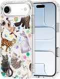 MOSNOVO for iPhone Air Case | Military Grade 6.6ft Drop Tested | Camera Control | Clear with Space Cat Design