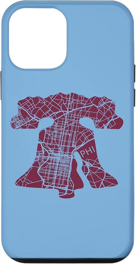 Philadelphia Street Map Liberty Bell Vintage Maroon Philly Case for iPhone 12 mini