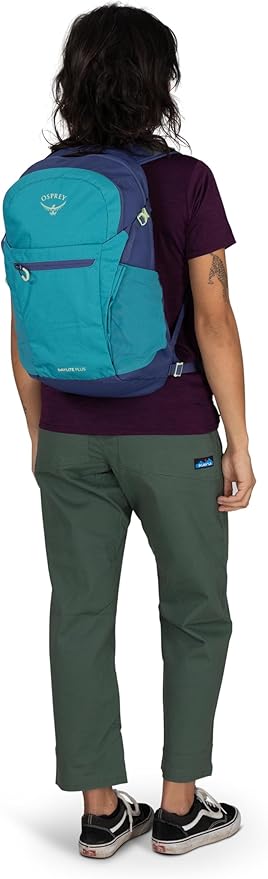 Osprey Daylite Plus Commuter Backpack - Lightweight, Everyday Pack with Laptop Sleeve and Water Bottle Pockets - Ideal for Work, School, and Travel with Versatile Storage, Green Belt/Green Canopy