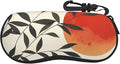 Watercolor Orca Whale Glasses Case Neoprene Portable Zipper Eyeglass Bag With Hook