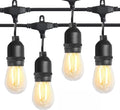 BRIMAX 2W Outdoor String Lights 25FT,Patio Lights Commercial Grade with 8+1 S14 LED Bulbs Shatterproof Waterproof,2700K Warm White E26 Dimmable for Balcony Gazebo Porch Fence Garden Camping