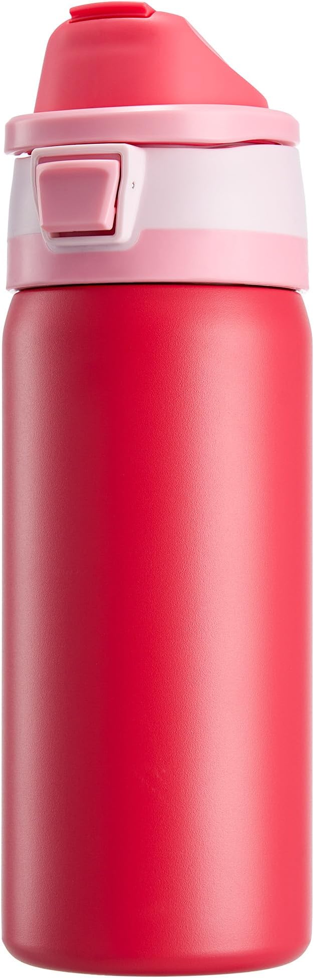 Fijinhom 24 oz Insulated Water Bottle with 2-in-1 Straw and Spout Lid, Stainless Steel Double Wall Vacuum Flask, Sports Water Bottle Keeps Cold 24H, Leak Proof for Gym, Outdoor, Travel (Red)
