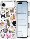 MOSNOVO for iPhone Air Case | Military Grade 6.6ft Drop Tested | Camera Control | Clear with The Cat Brigade Design
