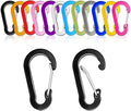 12pcs Aluminum Small Carabiner Clip, 2 Inch Carabiner Keychain Clasp Spring D Ring for Hanging Home KeyRings Hook Paracord Lanyard Keychain Pet Collar Hiking Camping Fishing Accessories (Assorted)