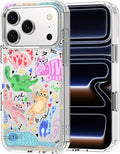 MOSNOVO for iPhone 17 Pro Case, Shockproof Military-Grade Protection 6.6ft Drop Tested, Camera Control, Clear Phone Case for iPhone 17 Pro, Doodle Cats Design