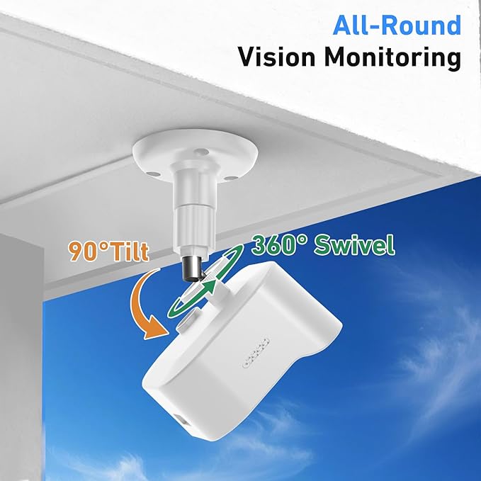 Blink Outdoor Camera Wall Mount Compatible with 2K+ & 4th Gen,3 Pack Weatherproof Protective Housing,360 Degree Adjustable with Blink Sync Module Core Outlet Mount for Blink Camera System