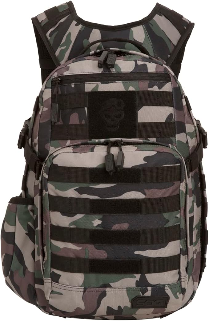SOG Specialty Knives & Tools Ninja Tactical Daypack Backpack, Woodland Camo, One Size