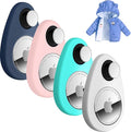 for Airtag Holder for Kids Baby Toddler Hidden 2 Pack GPS Tracker Case, Anti-Removal Airtag Case with Safety Pins, Suitable for Children,Pets, Backpack, Luggage (Pink+Blue+White+Turquoise)