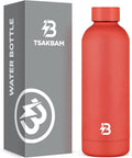 Insulated Water Bottle with Lid, 17 oz Reusable Leak-Proof Metal Stainless Steel Water Bottles for Travel, Sports, Gym, Outdoor (Red)