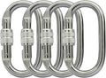 Heavy Duty Locking Climbing Carabiner Clip CE Rated 25 kN 5600 LB Rugged Terrain Approved Industrial Strength Twist Lock Carabiners Clips for Rigging, Ropes, Hammocks, Camping