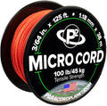 Paracord Planet Micro Paracord – Thin Braided Cord for Crafting, Fishing, and DIY Projects in 125 ft Spools – Safety Orange