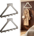 Over-The-Door Hanger Organizer, 2026 New Modern Over Door Hook, Heavy Duty Door Hanger for Home Office, Multi-Purpose Door Organizer for Family (Gray, 2pcs)