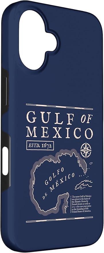 Gulf of Mexico 1672 Historic Map Case for iPhone 16