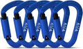 FVW Auto Locking Rock Climbing Carabiner Clips,Professional 25KN (5620 lbs) Heavy Duty Caribeaners for Rappelling Swing Rescue & Gym etc, Large D-Shaped Carabiners