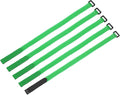 MECCANIXITY 5Pcs Reusable Battery Tie Down Straps,0.8x20" Green Nylon Multipurpose Battery Hold Down Adjustable Cinch Strap Hook Loop Fastening Tie for Quadcopters FPV RC Drone Boat Car