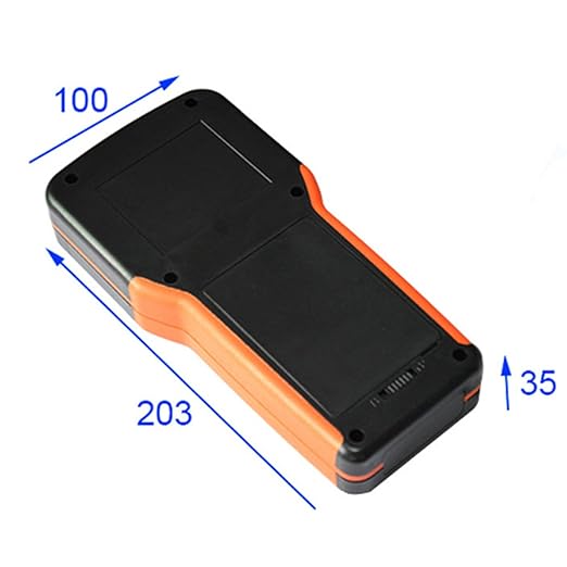 ABS Junction Box 204mmx100mmx35mm Portable Handheld Instrument Case Boxes Waterproof Dustproof Outdoor Project Box Cable Connection Protective Enclosure Black Orange