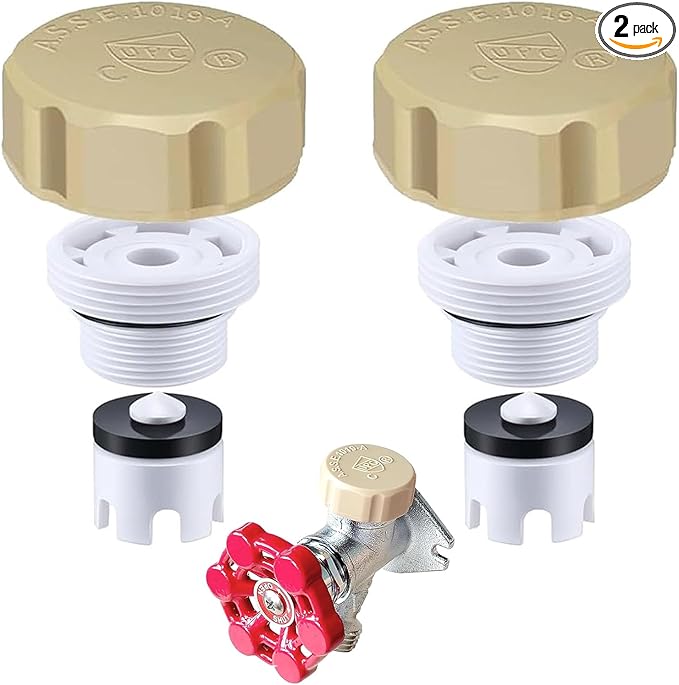 2 Pack ASSE 1019-A Vacuum Breaker Replacement Kit, Outdoor Faucet Repair Kit, Anti-Siphon Frost-Free Hose Bib Sillcock Valve Faucet Fitting Repair Kit for VACVBKX1B