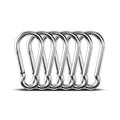 Large Carabiner Clip Hooks, 6pcs 4.7 inch Carabiners Heavy Duty, 304 Stainless Steel Spring Snap Hook Fits Camping Hanging Hiking Weight Lifting, Metal Clips for Rope or Chain