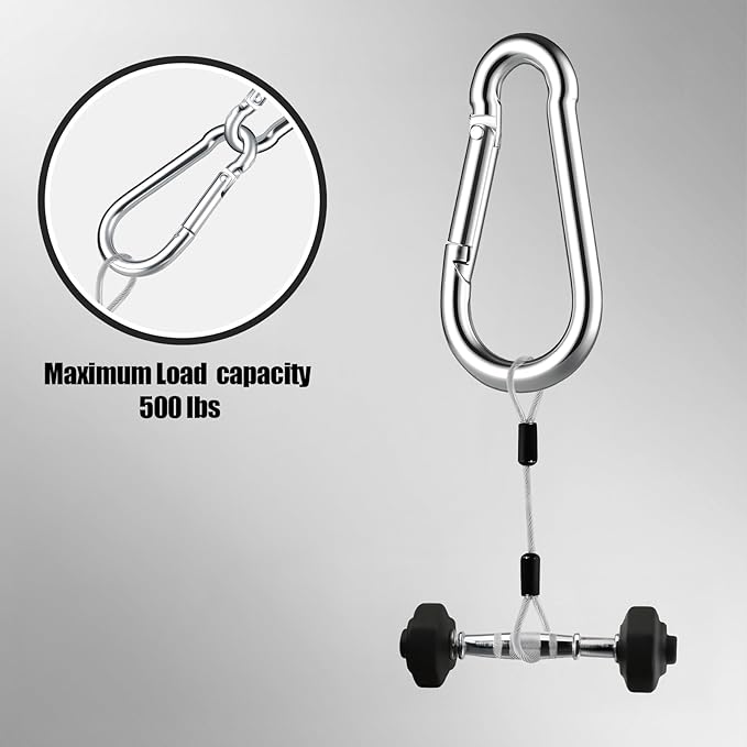 Heavy Duty Spring Snap Hook Carabiners Bulk, 3" M8 5/16" Galvanized Steel Quick Link Clip, 500LB Capacity for Outdoor, Gym, Hammock, Swing, Trailer Chain